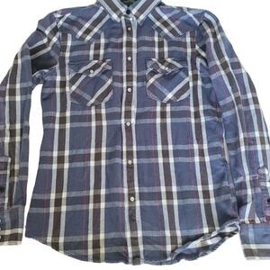 Lauren‎ Ralph Lauren Flannel Plaid shirt size Small